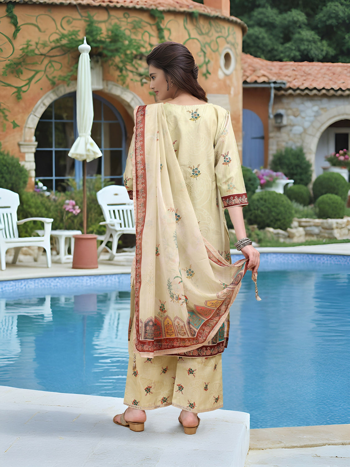 Joban Fashion Off White Position Digital Print With Position Foil Kurta Set | Grocsy