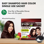 Indica Easy Hair Color Shampoo Dark Brown 3 | Grocsy