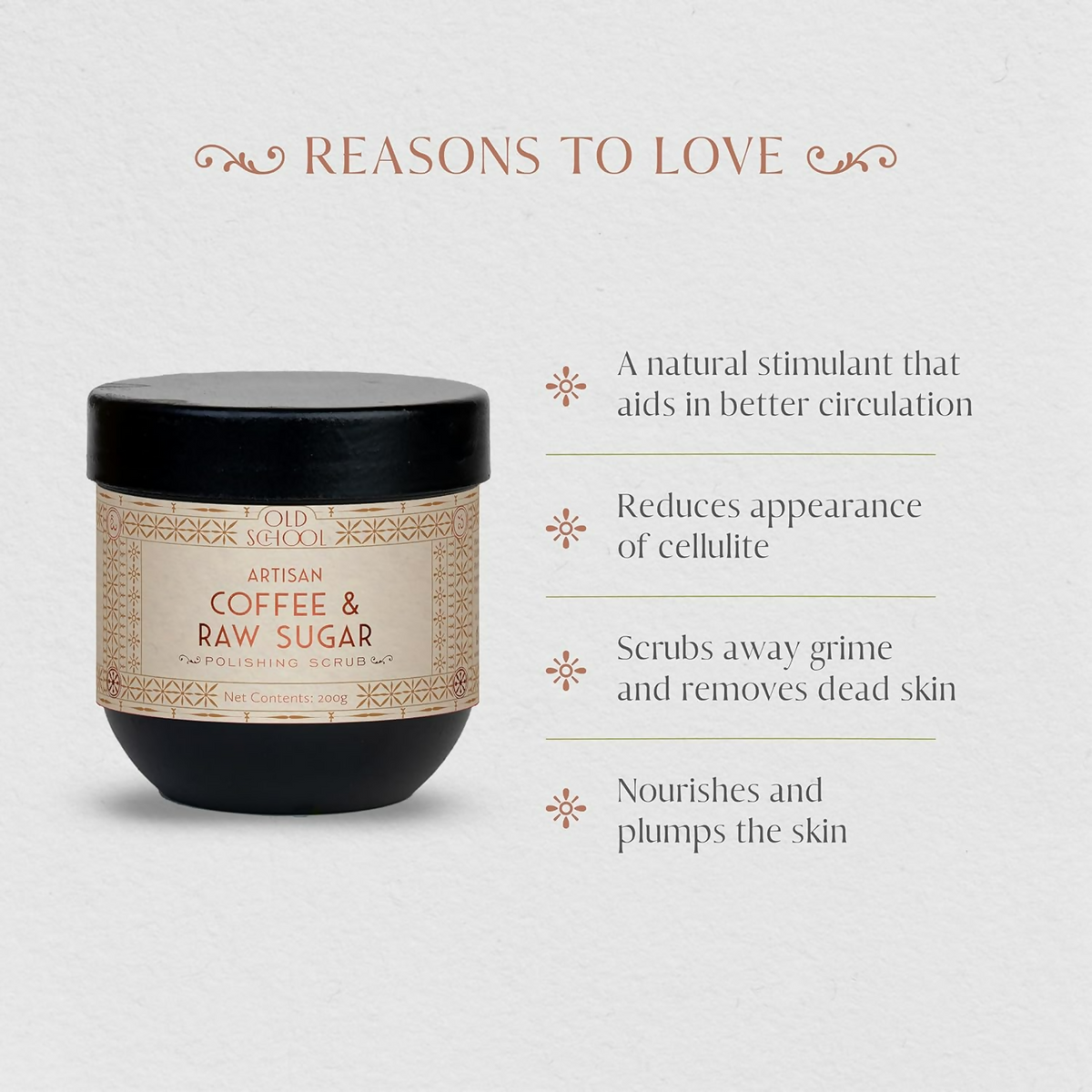 Old School Rituals Artisan Coffee & Raw Sugar Polishing Scrub | Grocsy