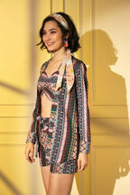 Multi Platinum Creap Printed Co-Sets - Femella | Grocsy