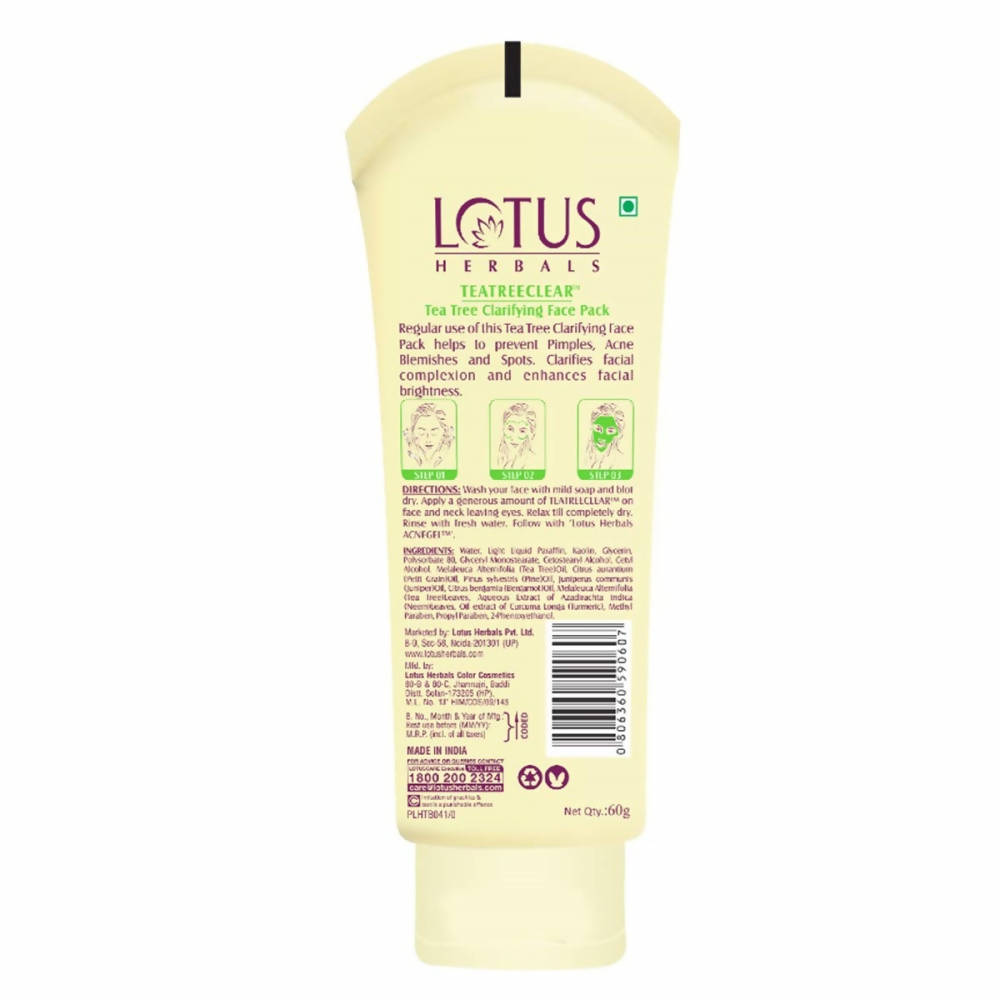 Lotus Herbals Teatreeclear Tea Tree Clarifying Face Pack | Grocsy