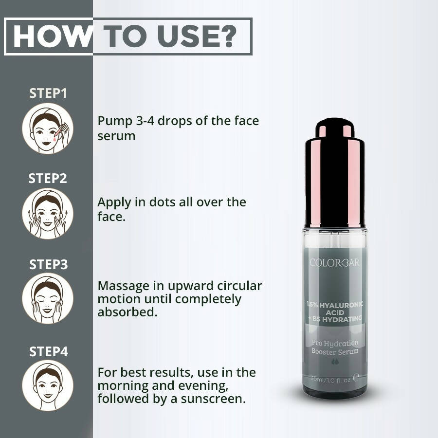 Colorbar Serum 15%Hyaluronic Acid + B5 Hydrating | Grocsy