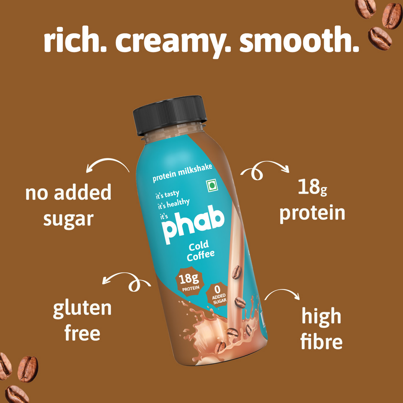 Phab Protein Milkshake With protein Cold Coffee Protein Shake | Grocsy