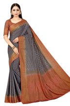 Mimosa Women's Patola Art Silk Grey Saree | Grocsy