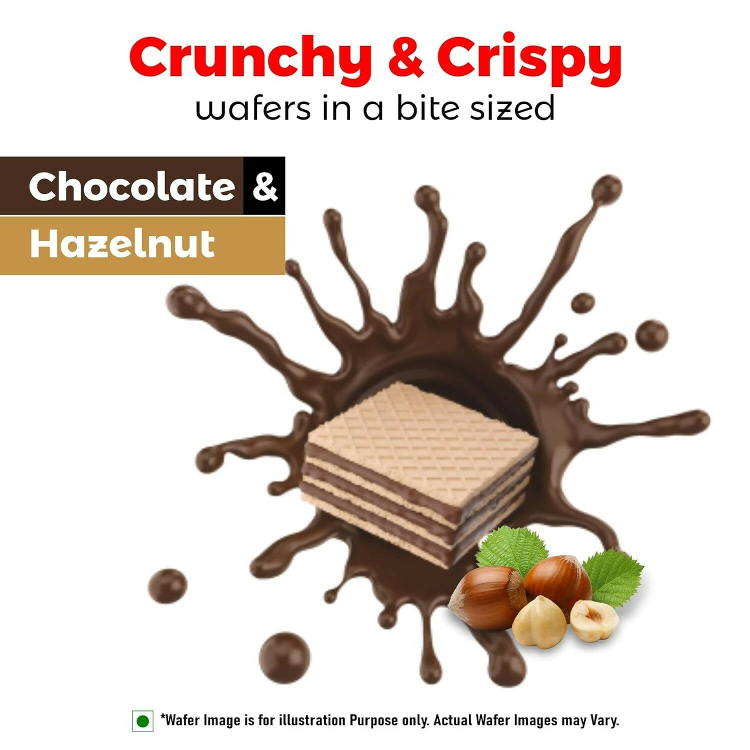 Unibic Qubz Wafer Biscuits Hazelnut Flavour | Grocsy