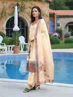 Joban Fashion Off White Position Digital Print With Position Foil Kurta Set | Grocsy