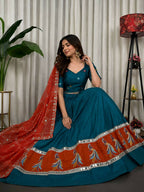 Lehenga Mart Morpich Designer Navratri Lehenga Choli for Women | Grocsy