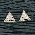 Joban Fashion Women Brass Golden White Ad Earrings | Grocsy