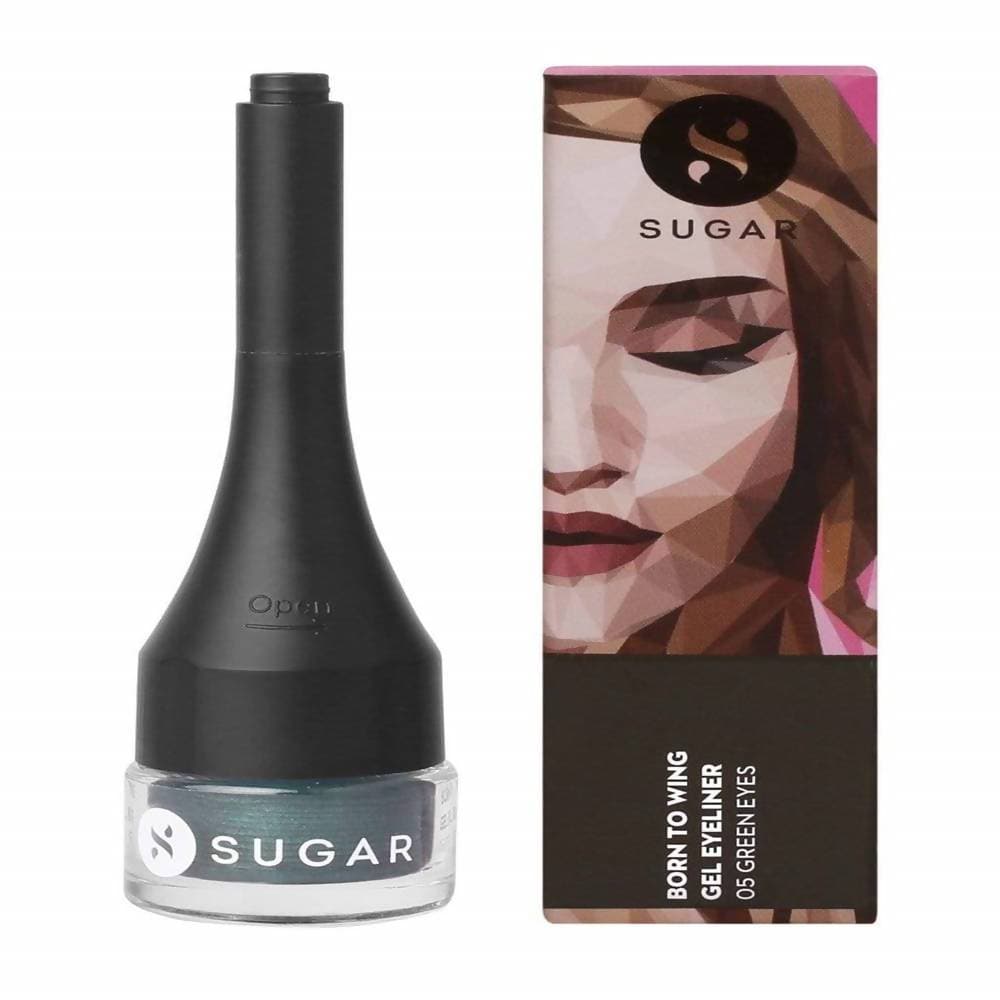 Sugar Born To Wing Gel Eyeliner - Green Eyes (Dark Green/Deep Green) | Grocsy
