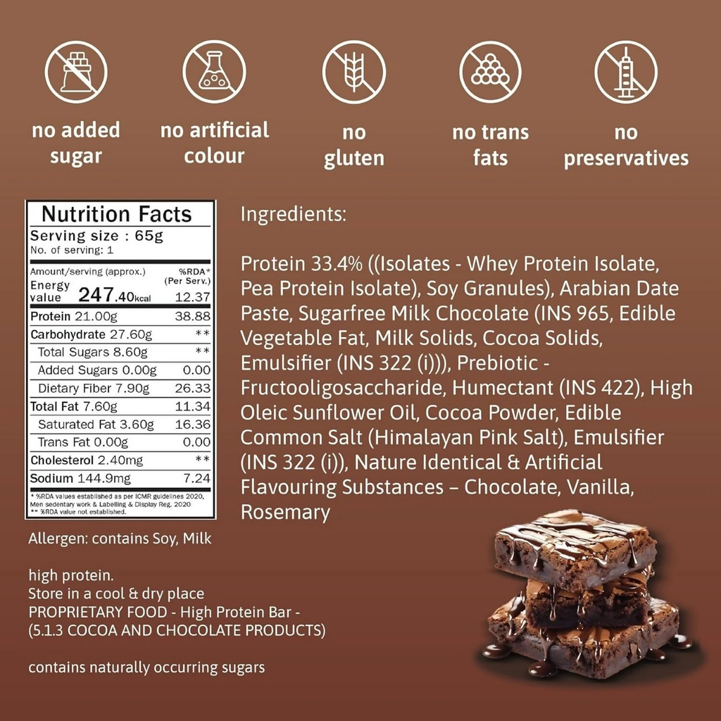 Phab Protein Bars With Protein Chocolate Brownie | Grocsy