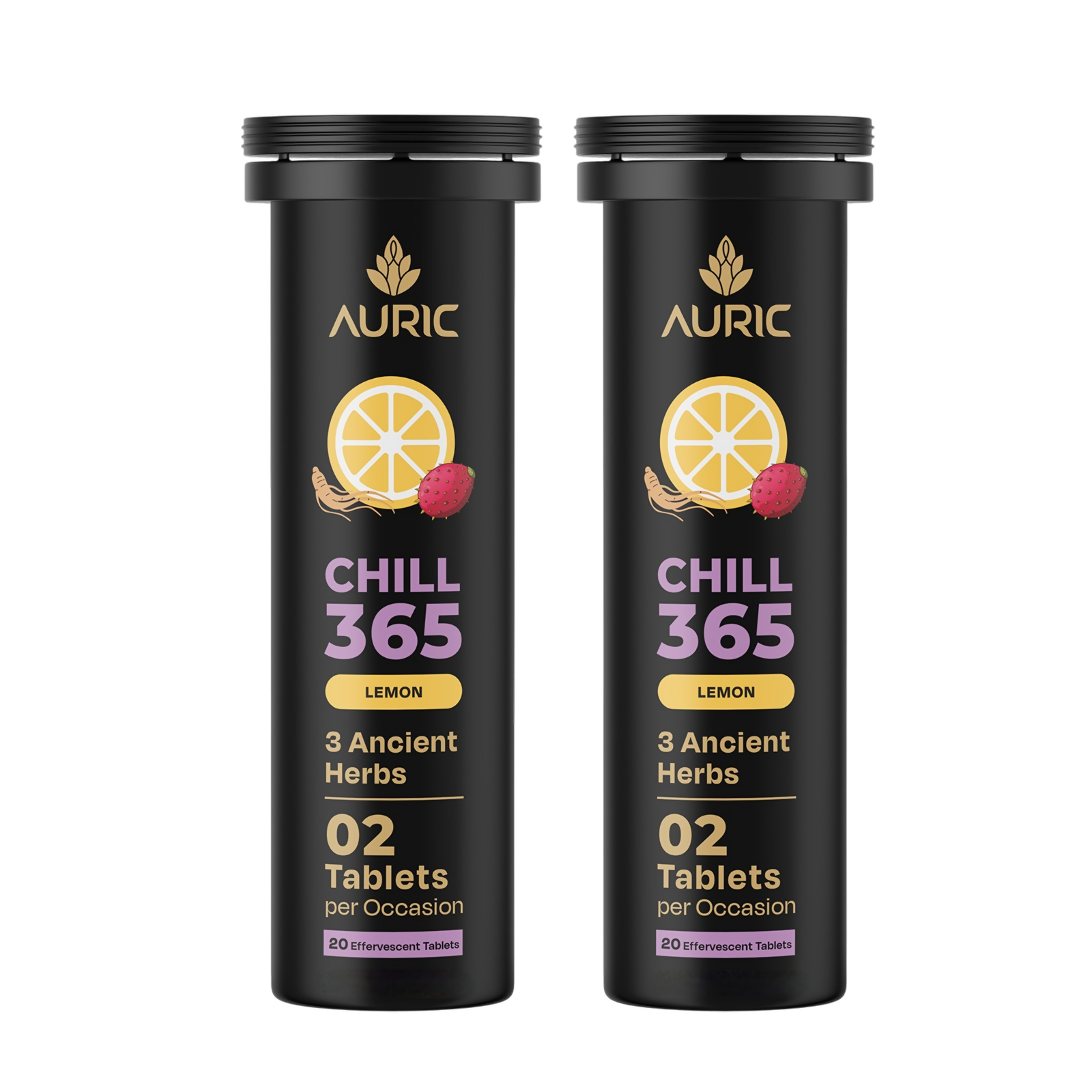 Auric Chill 365 Tablets | Lemon Flavour | Grocsy
