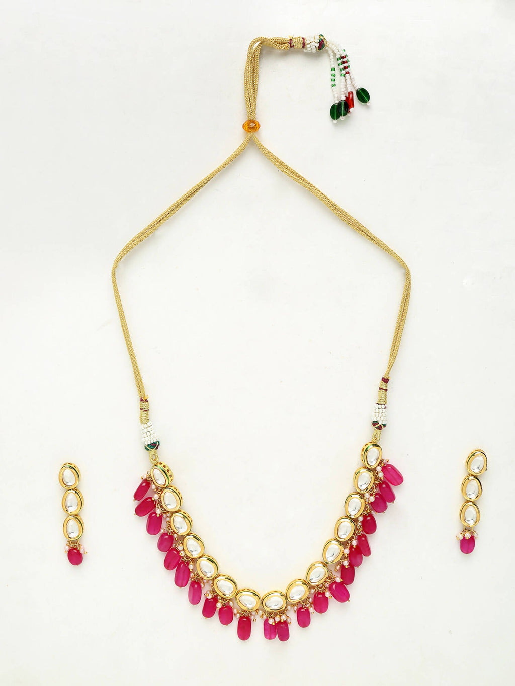 Kundan Choker With Earrings - Ruby Raang | Grocsy