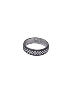 NVR Men's Black Metal Ring | Grocsy