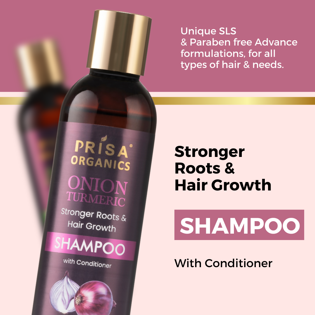 Prisa Organics Onion & Turmeric Shampoo | Grocsy