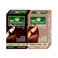 VedicAyurveda Henna Based Hair Colour, Natural brown and Chestnut Brown | Grocsy