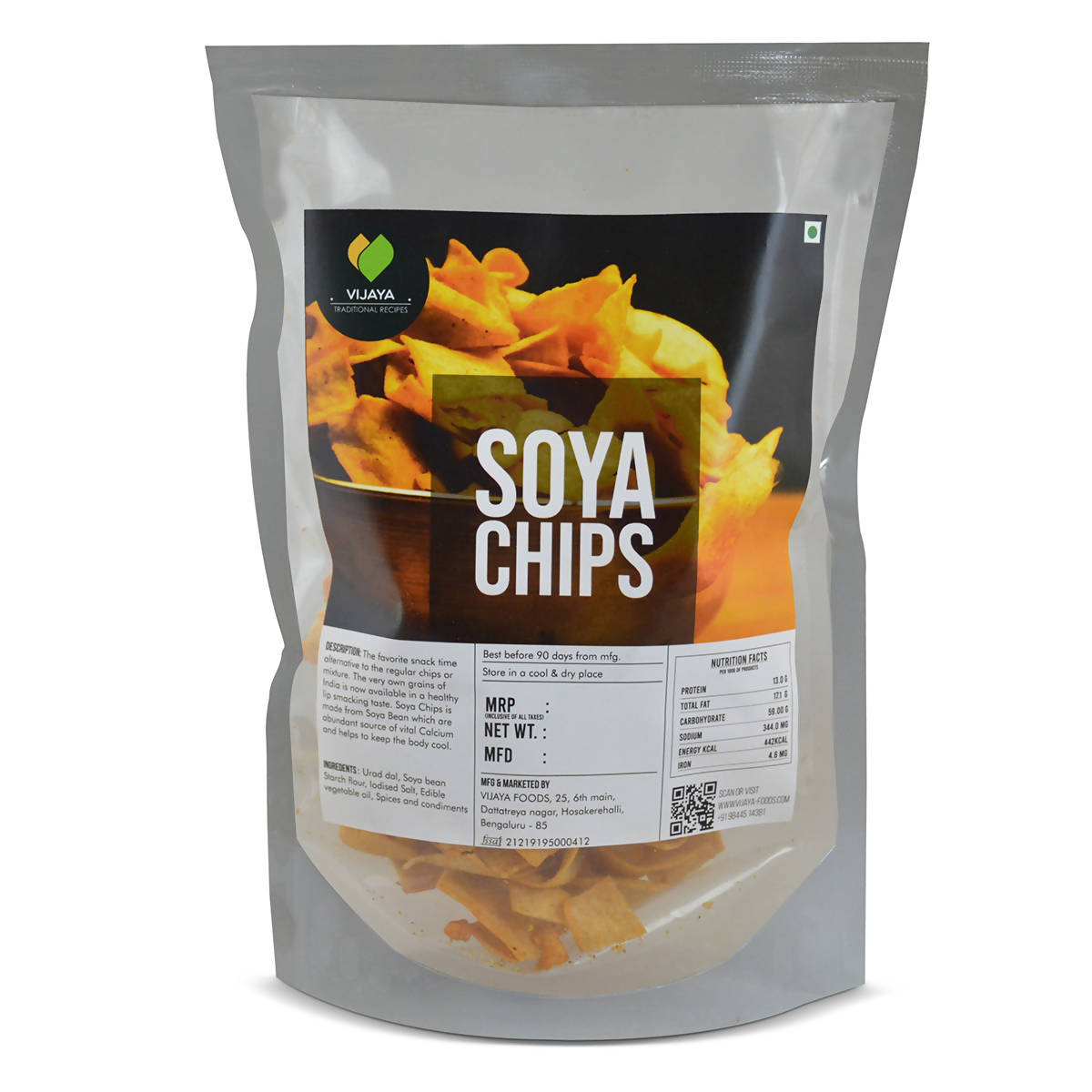Vijaya Traditional Recipes Soya Chips | Grocsy