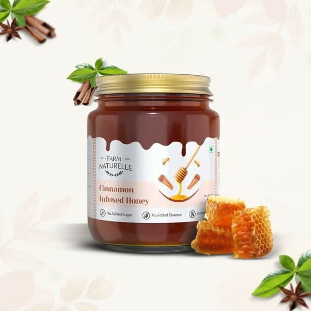 Farm Naturelle Cinnamon Infused Honey - 100% Pure and Natural | Grocsy