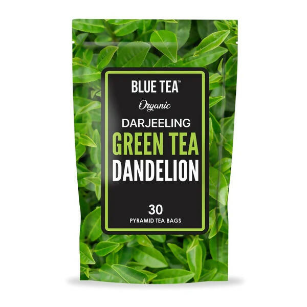 Blue Tea Organic Dandelion Green Tea Bags | Grocsy