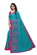 Vamika Rama Green Chiffon Emboridered Saree (SUIDHAGA RAMA) | Grocsy