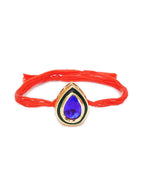 Designer kundan Rakhi - Ruby Raang | Grocsy