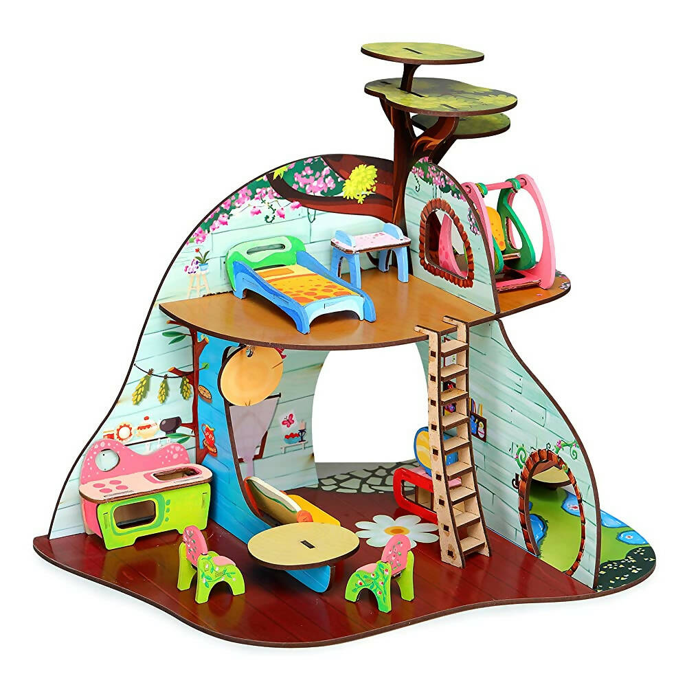 Webby Tree Troopers A Forest Hideout All Side Play Doll House for Kids | Grocsy