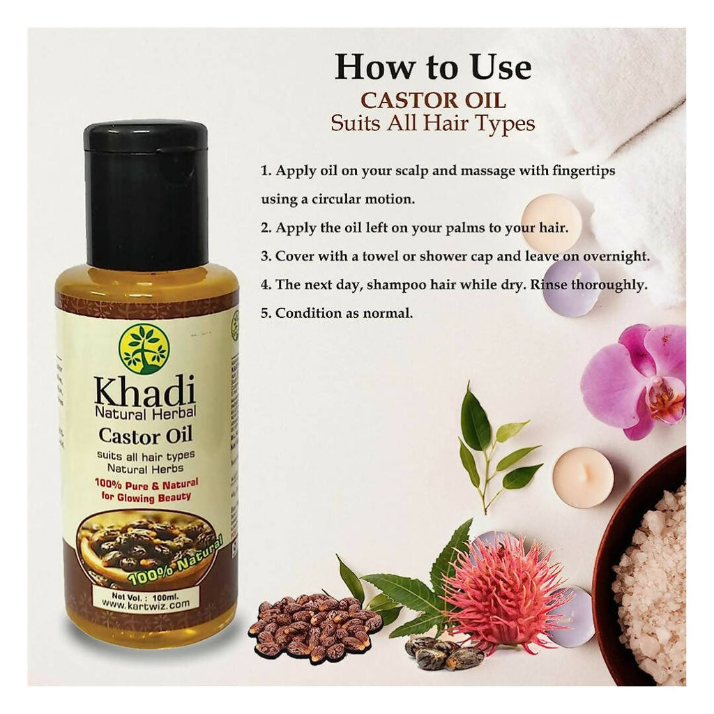 Khadi Natural Herbal Castor Oil | Grocsy