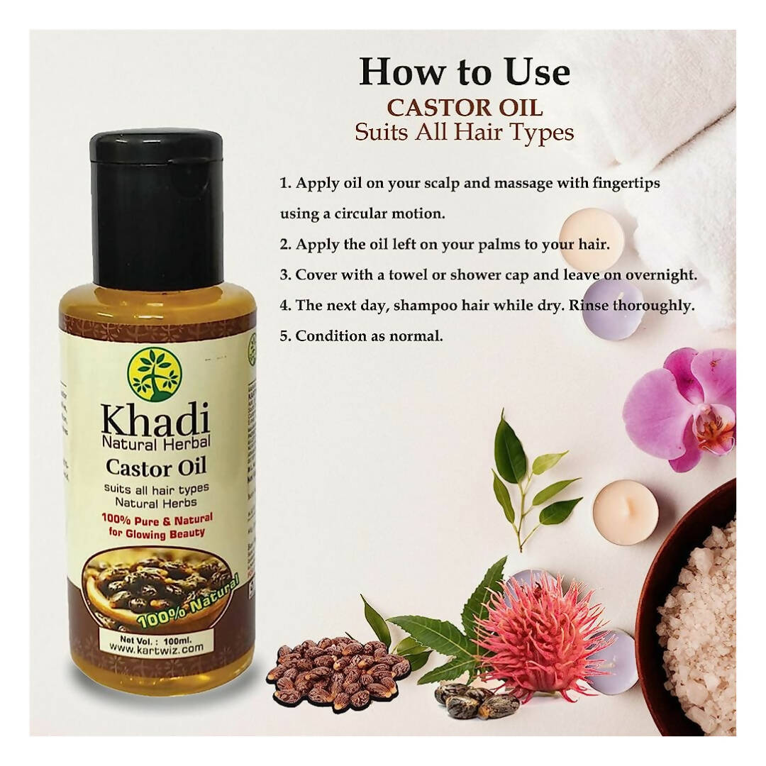 Khadi Natural Herbal Castor Oil | Grocsy