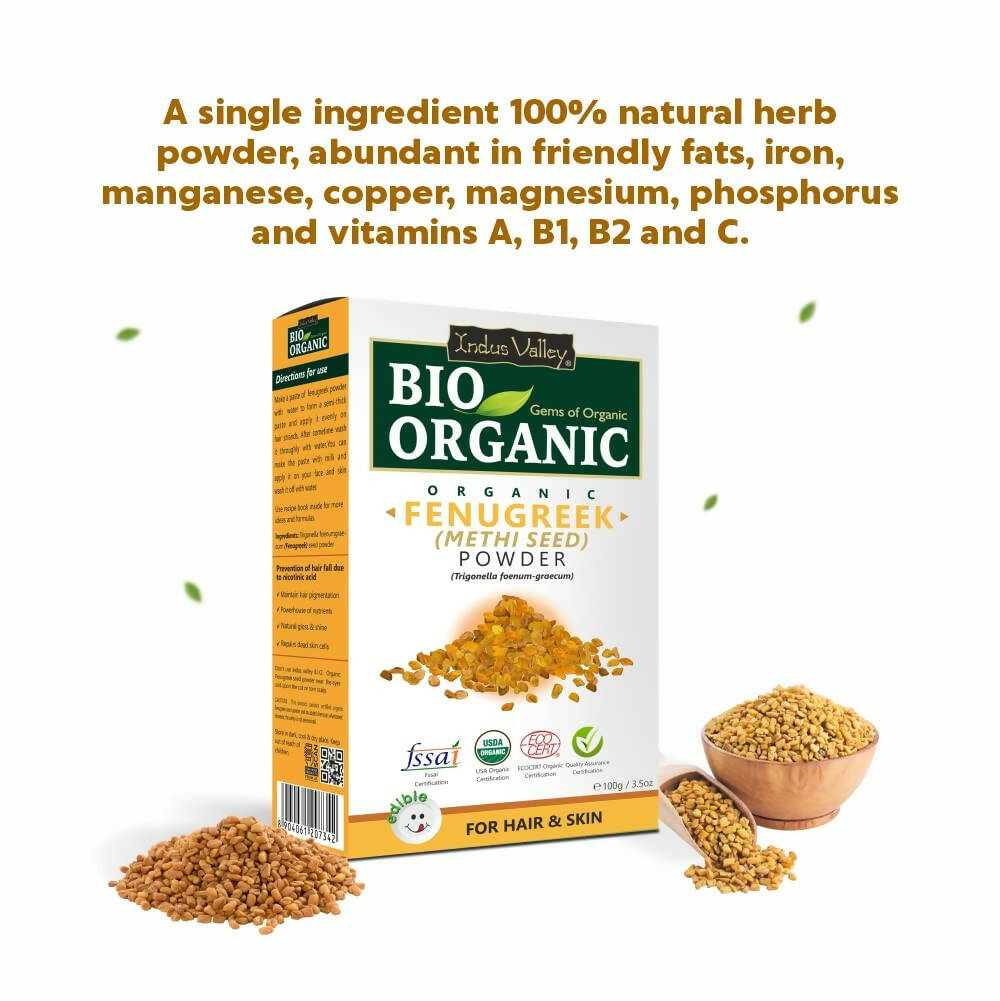 Indus Valley Bio Organic Fenugreek (Methi Seed) Powder | Grocsy