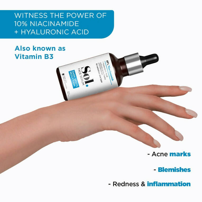 The Man Company Sol. 10% Niacinamide Dark Spots Reduction Face Serum | Grocsy