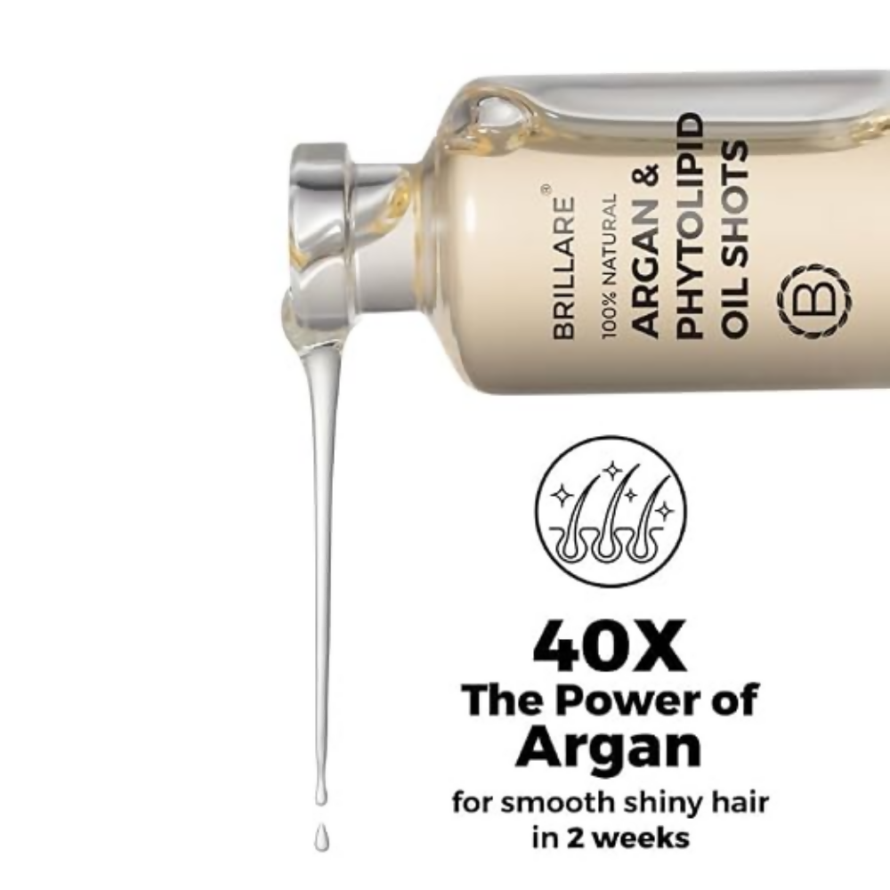 Brillare Argan & Phytolipid Oil Shots For Dry, Frizzy Hair | Grocsy