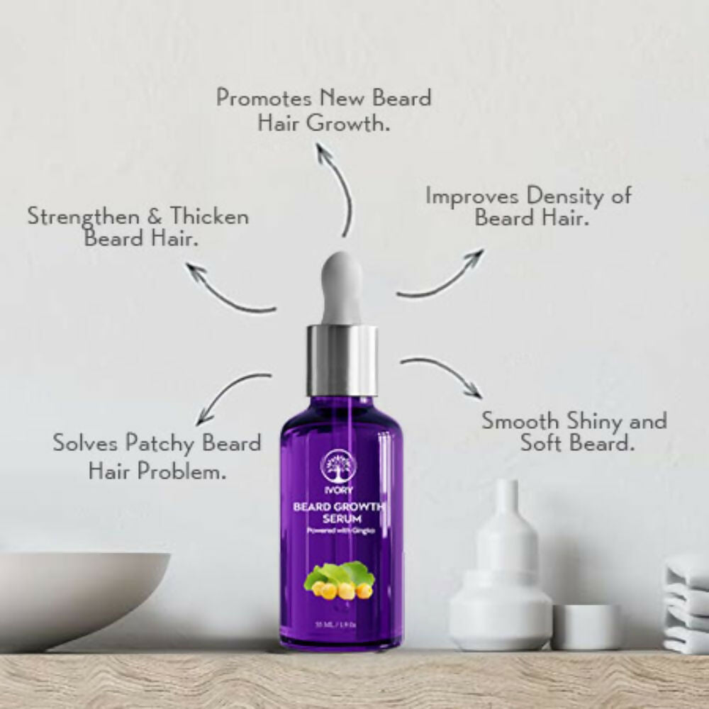 Ivory Natural Beard Growth Serum For Beard Wellness | Grocsy