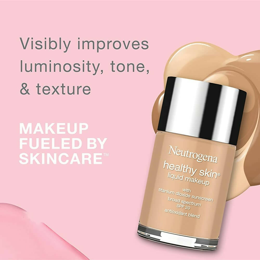 Neutrogena Healthy Skin Liquid Makeup Foundation, Broad Spectrum SPF 20 Feverfew, 85 Honey | Grocsy