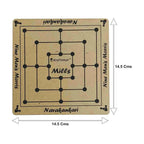 Kraftsman Nine Men's Morris | Navakankari | Daadi | Mills Travel Board Game | Grocsy