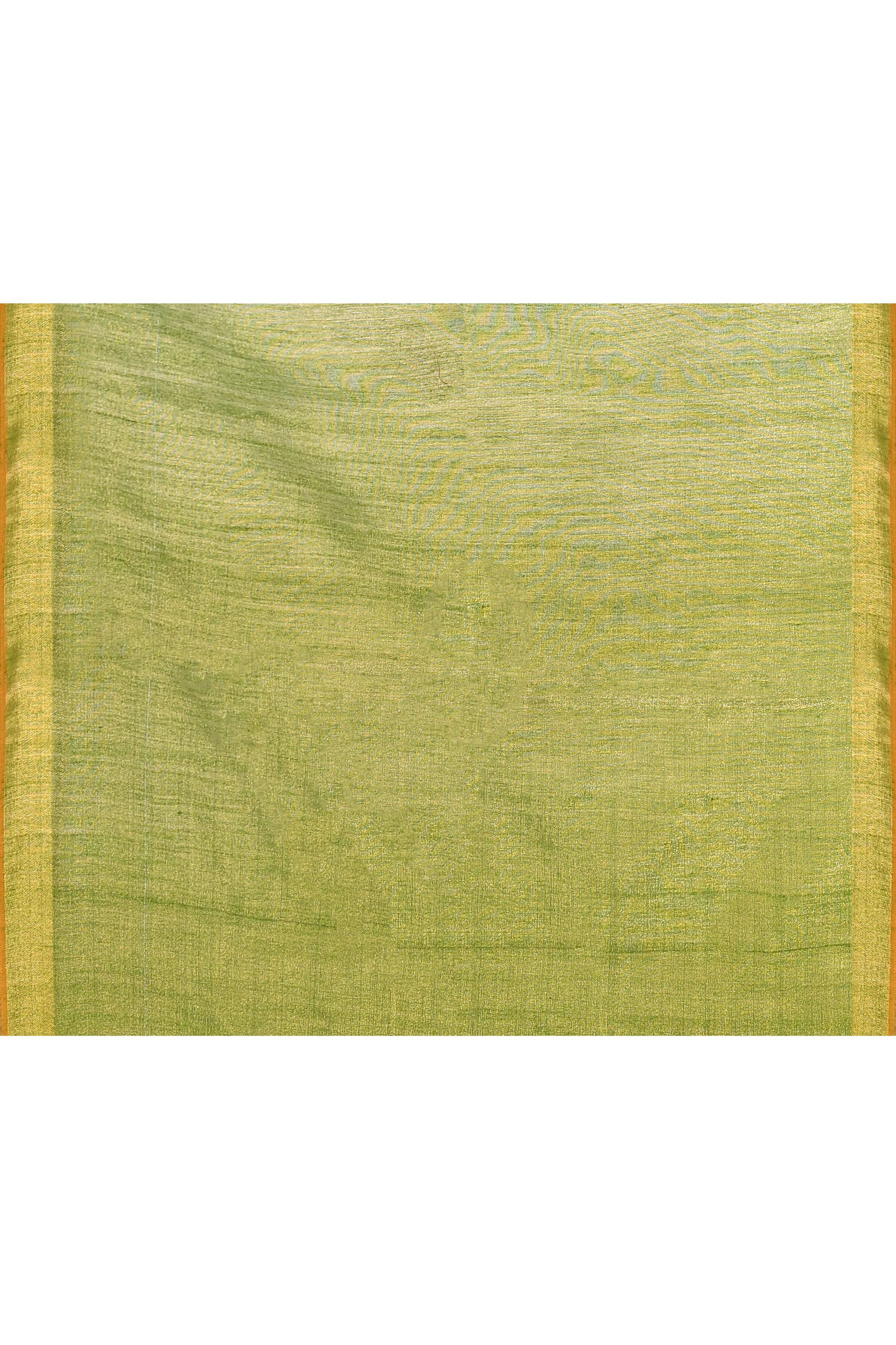 Piyari Fashion Women's Olive Embellished Tissue Jamdani Saree | Grocsy