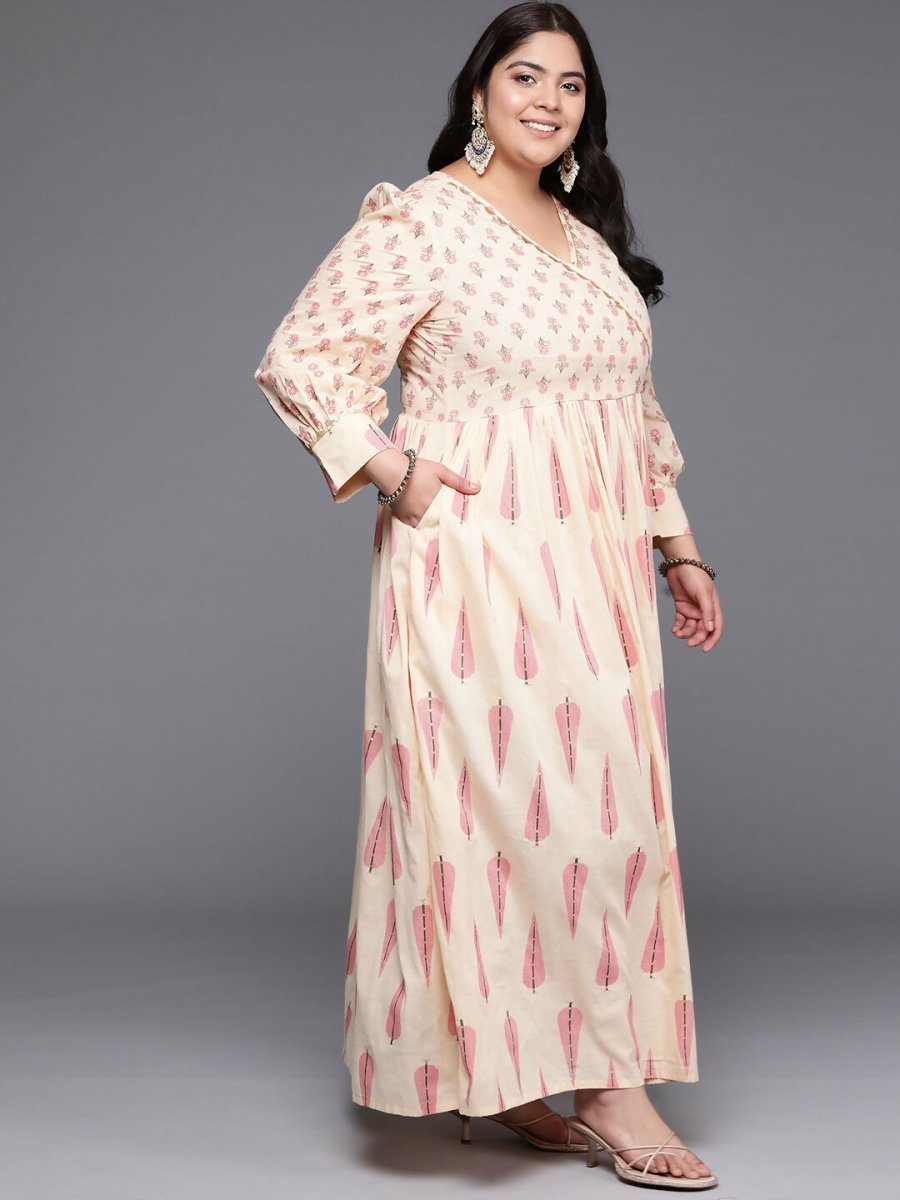 Ahalyaa Women's Traditional wear Ethnic Dress - Tan | Grocsy