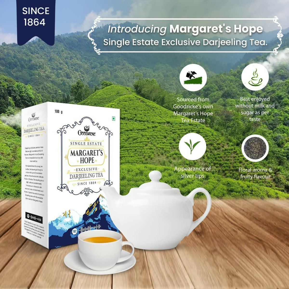 Goodricke Single Estate, Margaret’s Hope - Exclusive Darjeeling Tea | Grocsy