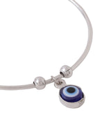 NVR Women Silver Evil Eye Adjustable Bracelet | Grocsy