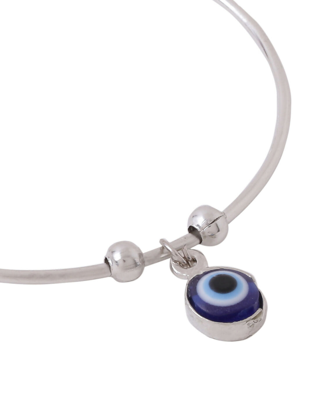 NVR Women Silver Evil Eye Adjustable Bracelet | Grocsy