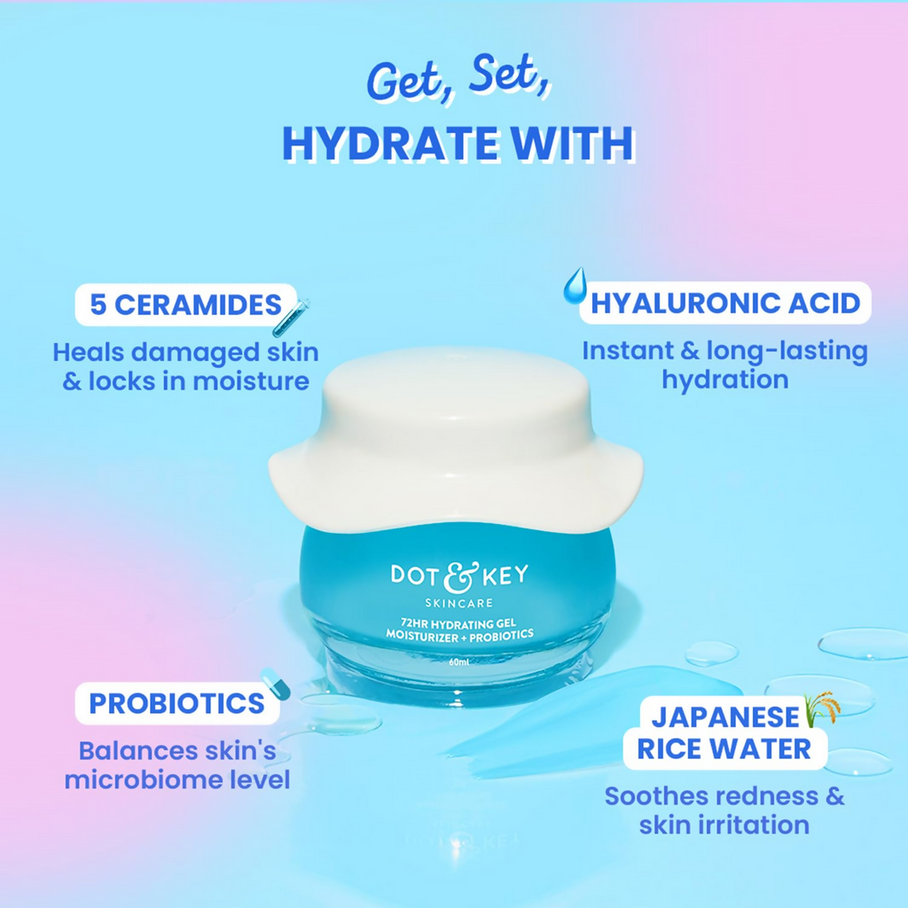 Dot & Key 72Hr Hydrating Gel + Probiotics Moisturizer For Face | Grocsy