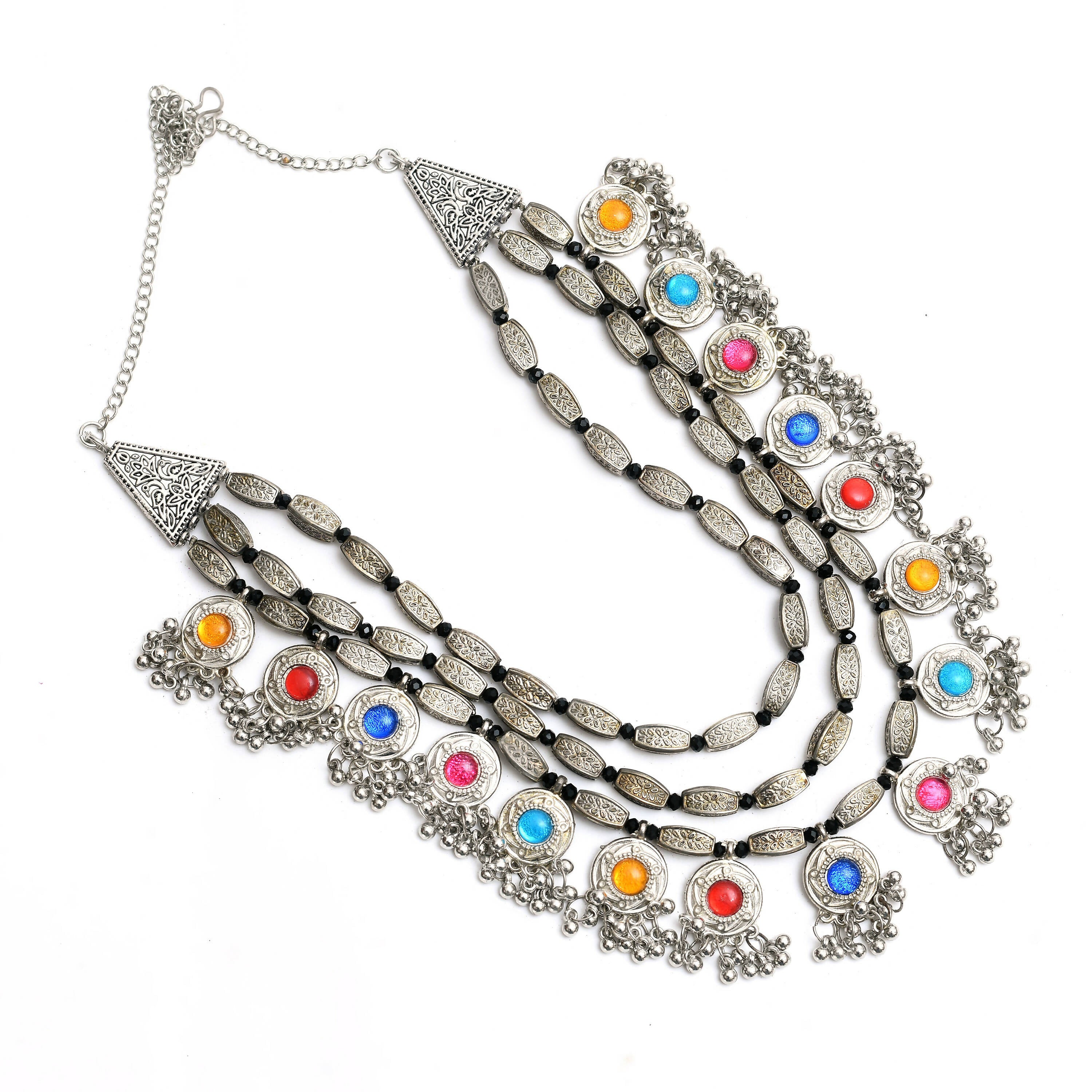 Mominos Fashion Johar Kamal Handicraft Finish Kundan Work Long Necklace For Women (Multi) | Grocsy