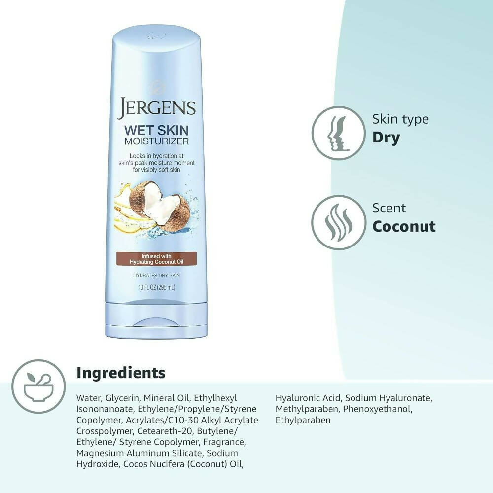 Jergens Wet Skin Body Moisturizer With Refreshing Coconut Oil | Grocsy