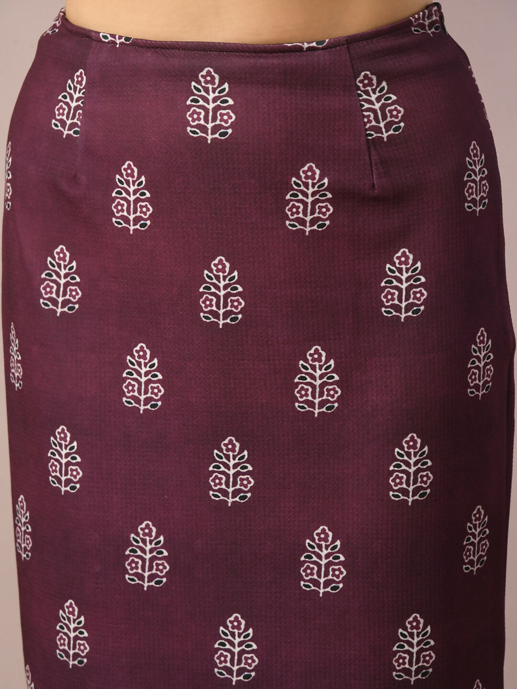 Myshka Women's Violet Printed Knee Length Party Embellished Skirts | Grocsy