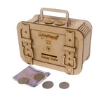 Kraftsman Wooden Money Safe For Kids And Adults | Make In India | Briefcase Style | Grocsy