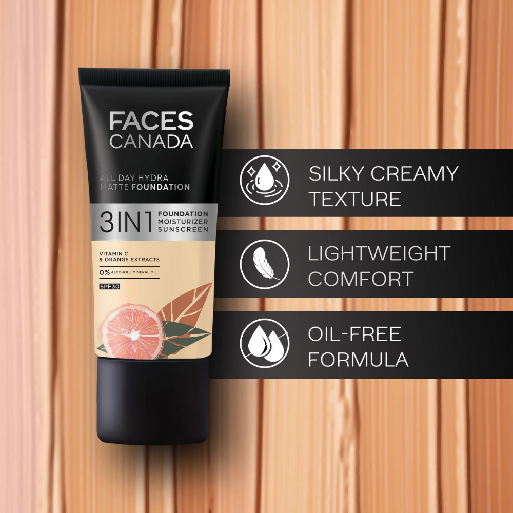 Faces Canada All In One Foundation with SPF 30 - Absolute Ivory 012 | Grocsy