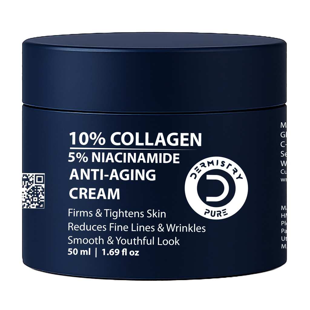 Dermistry 10% Collagen Skin Tightening Anti Aging Day Night Hydrates Moisture Face Cream | Grocsy