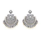 Pearl Silver Plated Earrings- Ruby Raang