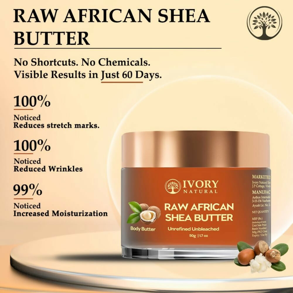 Ivory Natural African Shea Butter Unrefined For Skin and Hair, Rich in Antioxidants and Natural Hydration | Grocsy
