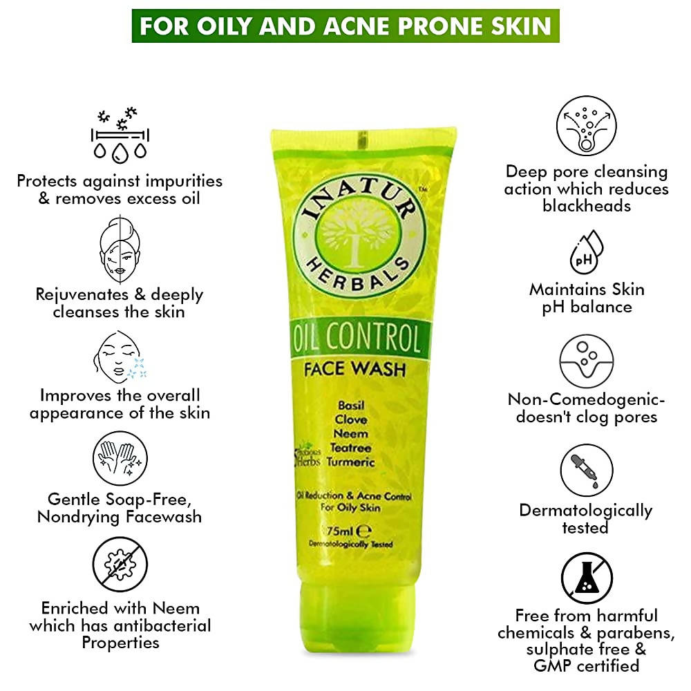 Inatur Oil Control Face Wash | Grocsy