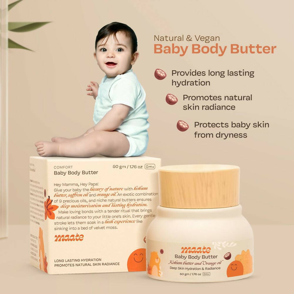 Maate Baby Body Butter Enriched with Pure Kokum Butter and Saffron Oil | Grocsy