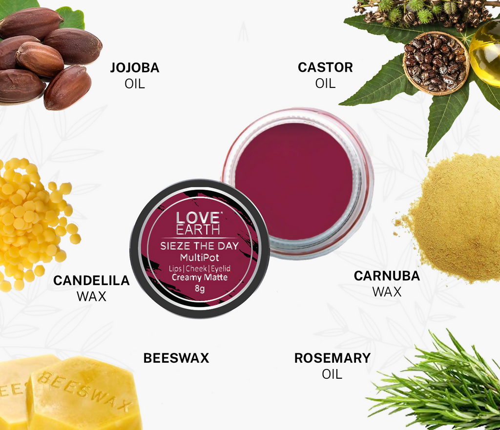 Love Earth Lip Tint & Cheek Tint Multipot Combo (Ruby Pink & Raspberry Pink) | Grocsy